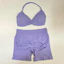 Conjunto Desportivo Top Halter + Calções Push-Up