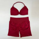 Conjunto Desportivo Top Halter + Calções Push-Up