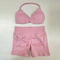 Conjunto Desportivo Top Halter + Calções Push-Up