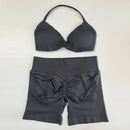 Conjunto Desportivo Top Halter + Calções Push-Up