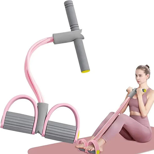 Extensor Elástico com Pedais para Treino em Casa
