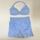 Conjunto Desportivo Top Halter + Calções Push-Up
