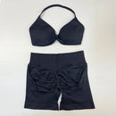 Conjunto Desportivo Top Halter + Calções Push-Up