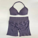Conjunto Desportivo Top Halter + Calções Push-Up