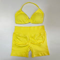 Conjunto Desportivo Top Halter + Calções Push-Up