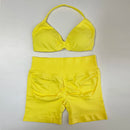 Conjunto Desportivo Top Halter + Calções Push-Up